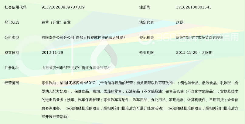 中化石油山东邹平县潴龙一路加油站 石油制品与地方服务的交汇点